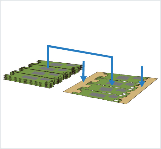 ［Image］PCB placer： HDI 基板用高精度框架排列机
